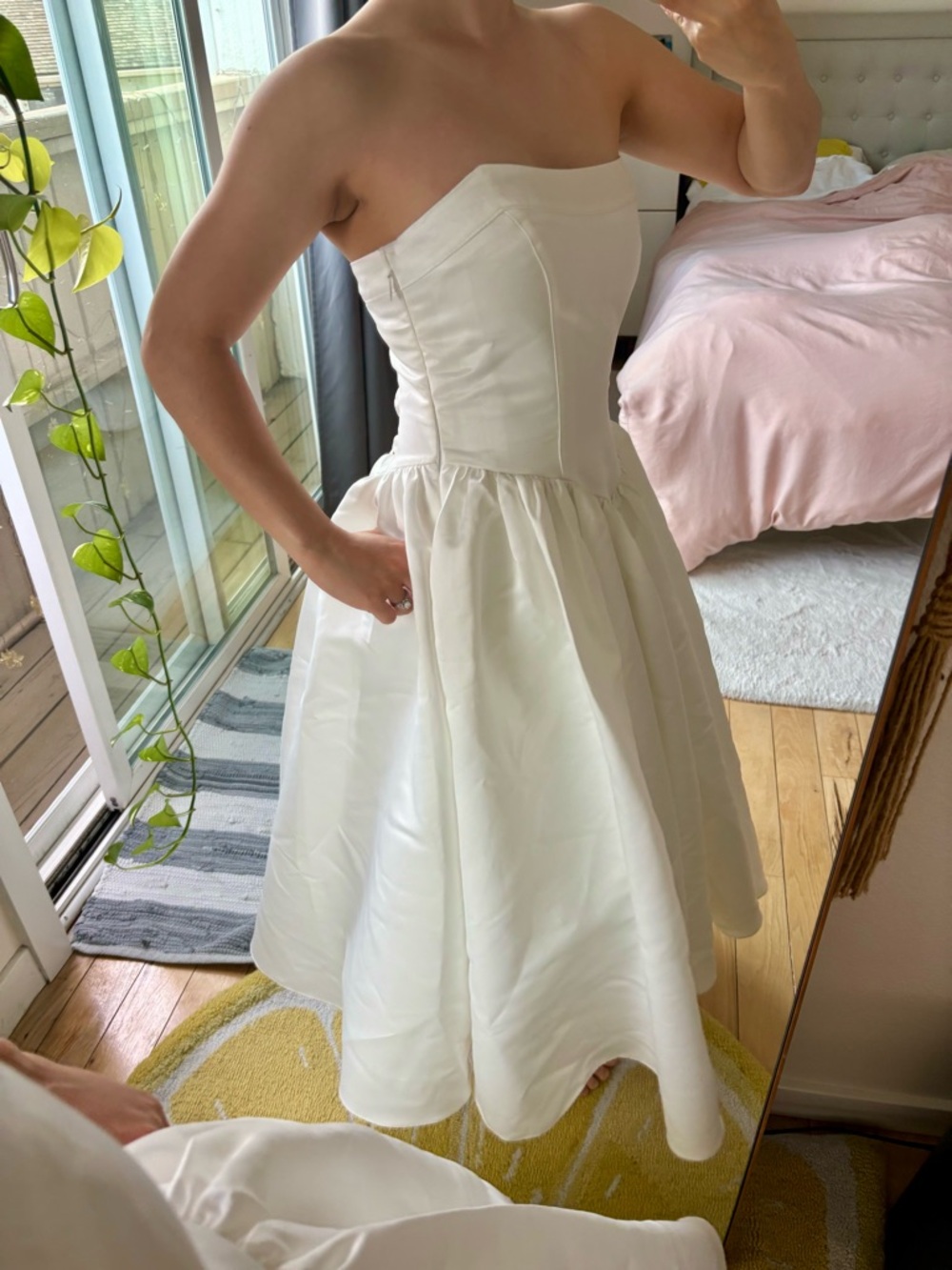 BHLDN Basque Waist Midi Dress - Picture 2 of 13